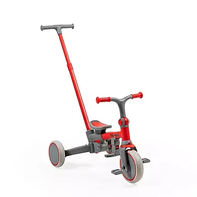 Baby2Go Go-Bike Ebeveyn Kontrollü 3 Tekerlekli Tenteli 6 In 1 Bisiklet Sarı (1)