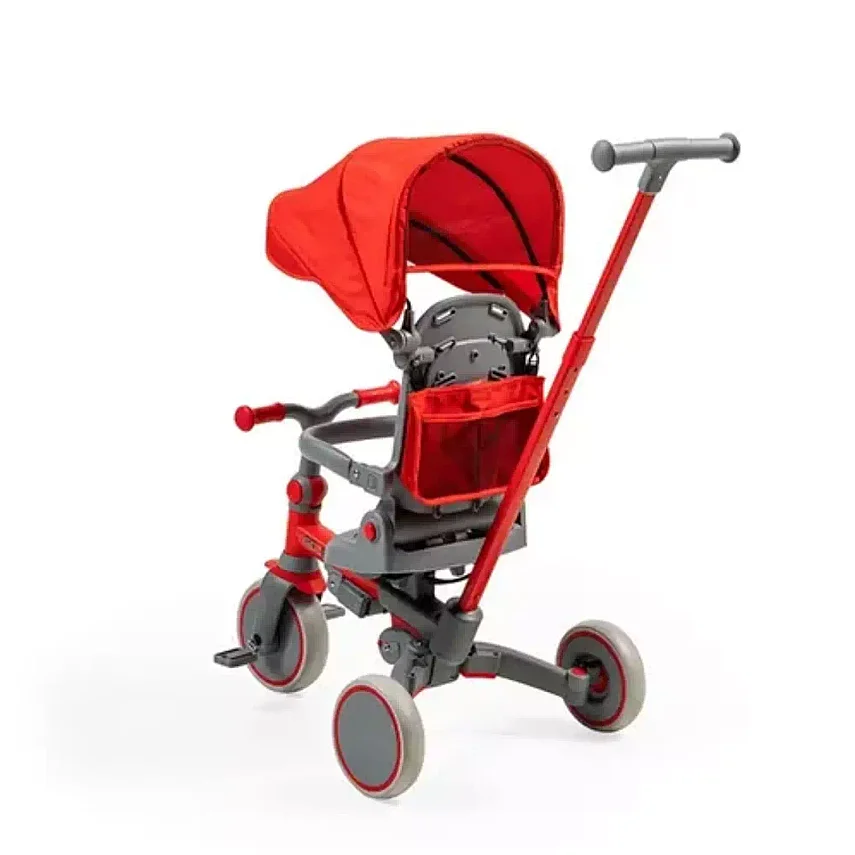 Baby2Go Go-Bike Ebeveyn Kontrollü 3 Tekerlekli Tenteli 6 In 1 Bisiklet Sarı - 5