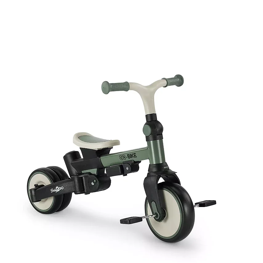 Baby2Go Go-Bike Ebeveyn Kontrollü 3 Tekerlekli Tenteli 6 In 1 Bisiklet Sarı - 6