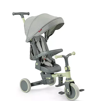 Baby2Go Go-Bike Ebeveyn Kontrollü 3 Tekerlekli Tenteli 6 In 1 Bisiklet Sarı