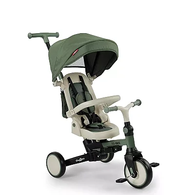 Baby2Go Go-Bike Ebeveyn Kontrollü 3 Tekerlekli Tenteli 6 In 1 Bisiklet Yeşil