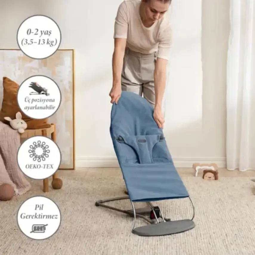 Babybjörn Bliss Ana Kucağı Woven Melange Blue - 4