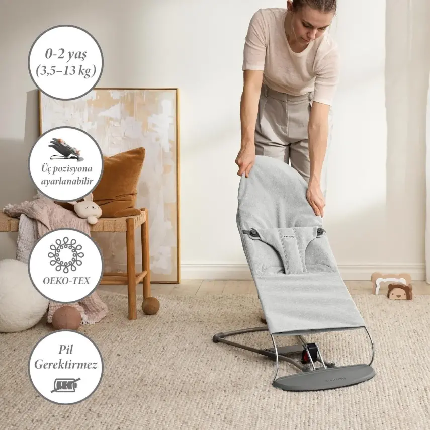 Babybjörn Balance Bliss Ana Kucağı Woven Melange Light Grey - 2