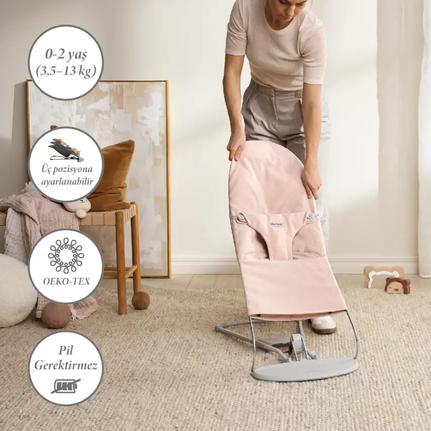 Babybjörn Bliss Ana Kucağı Woven Melange Light Pink - 2