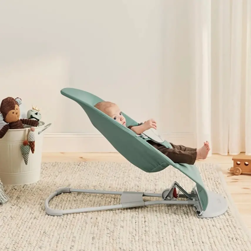 Babybjörn Balance Soft Ana Kucağı Woven Jersey Light Sage Gri Şase - 3