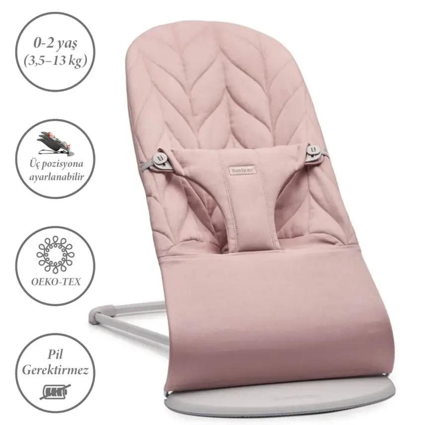 Babybjörn Bliss Ana Kucağı Oyuncaklı Petal Woven Dusty Pink - 3