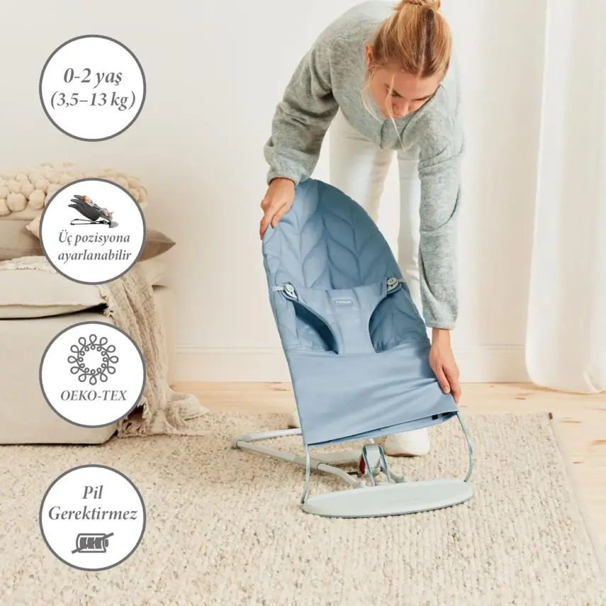 Babybjörn Bliss Ana Kucağı Petal Woven Blue - 2