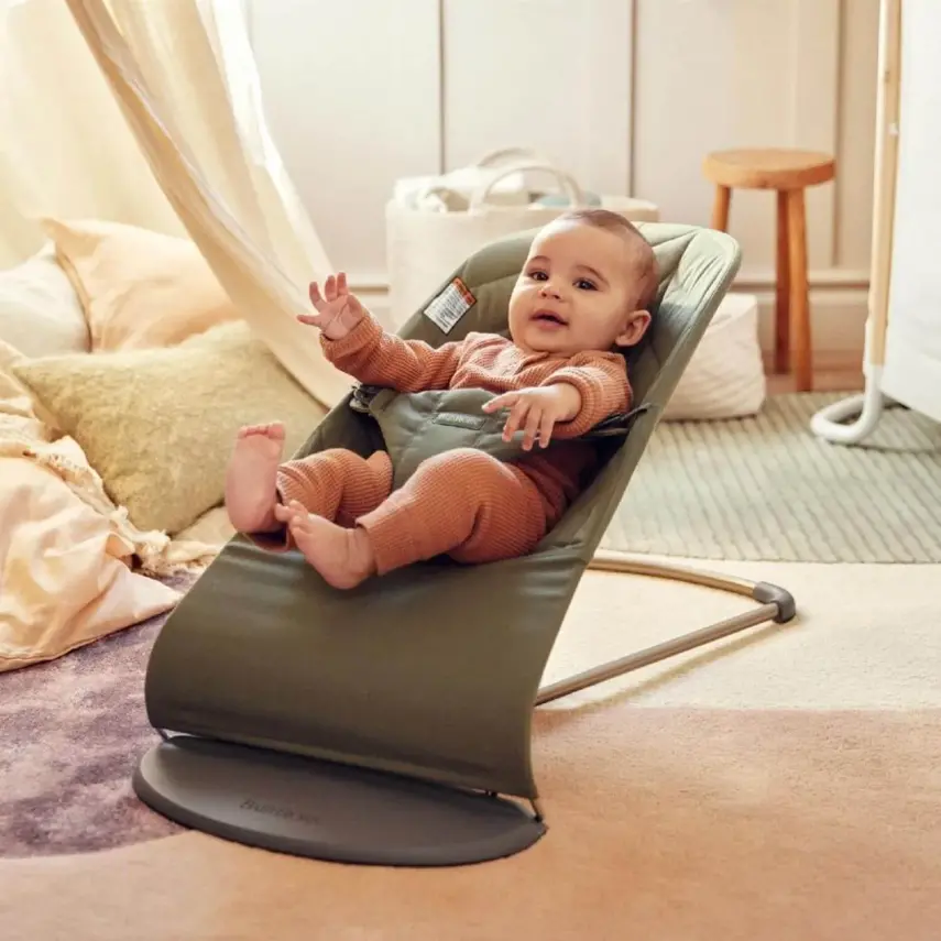 Babybjörn Bliss Ana Kucağı Petal Woven Dark Green - 6