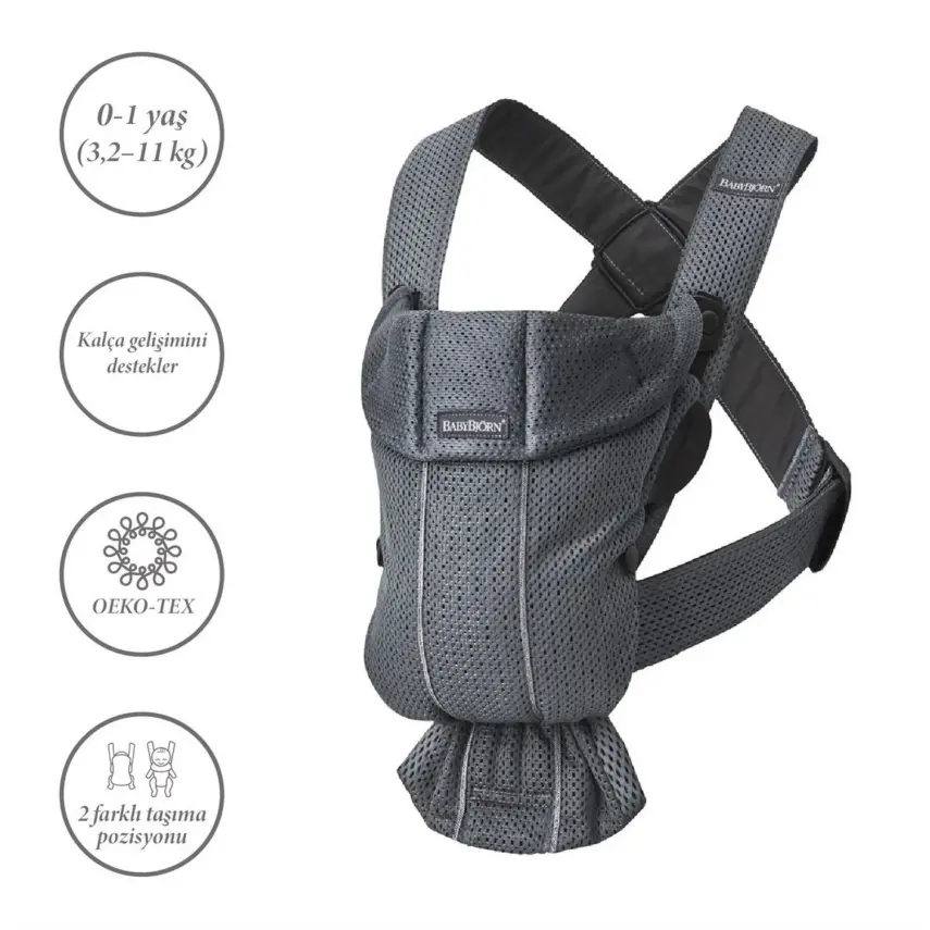 Babybjörn Kanguru Mini Mesh Anthracite - 2