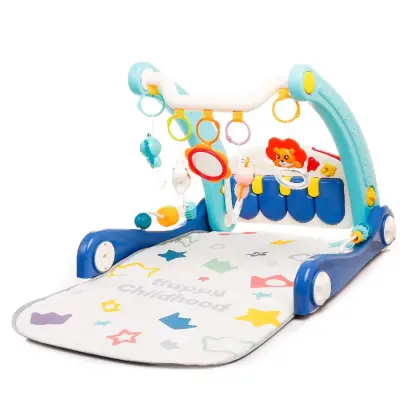 Babycim 2'si Bir Arada Aktivite Halısı&İlk Adım Arabası Mavi - 2