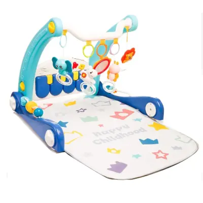 Babycim 2'si Bir Arada Aktivite Halısı&İlk Adım Arabası Mavi - 5