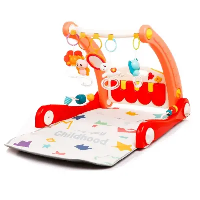 Babycim 2'si Bir Arada Aktivite Halısı&İlk Adım Arabası Pembe - 4