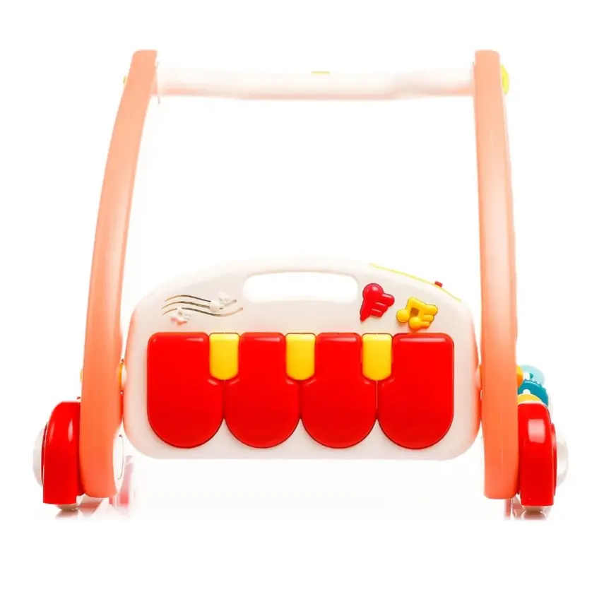 Babycim 2'si Bir Arada Aktivite Halısı&İlk Adım Arabası Pembe - 5