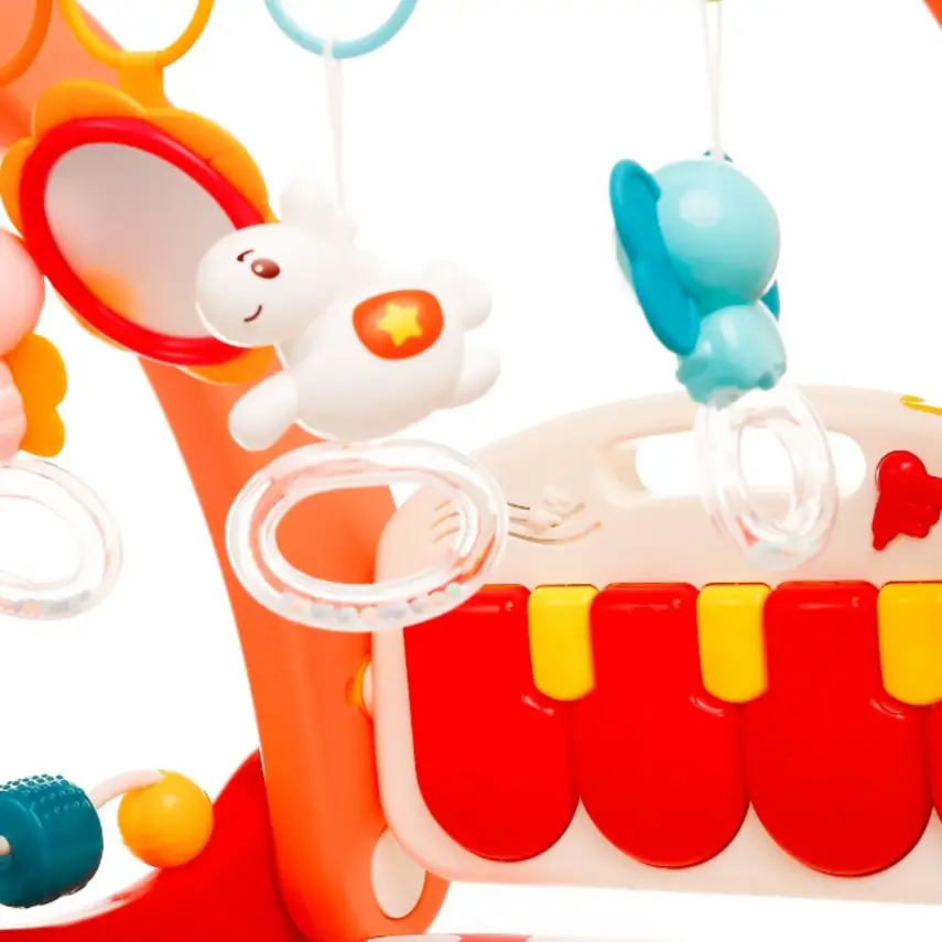 Babycim 2'si Bir Arada Aktivite Halısı&İlk Adım Arabası Pembe - 6