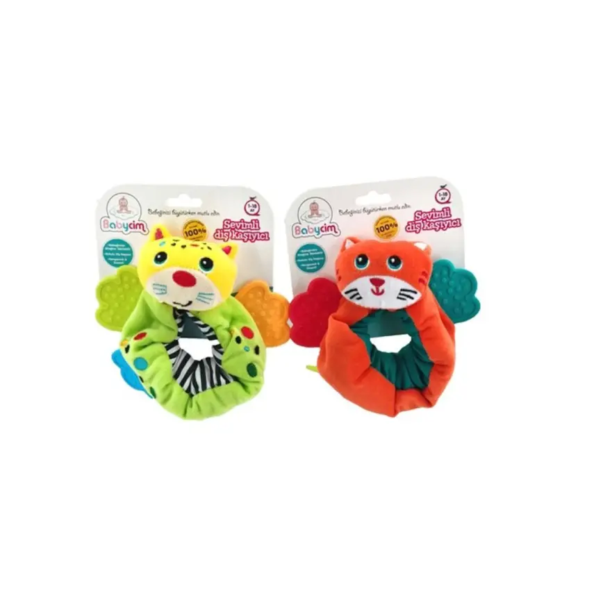 Babycim Çıngıraklı Dişlik Bileklik Kedi-Kaplan - 1