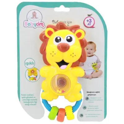 Babycim Neşeli Sesli Pilli Aslan Çıngırak (1)