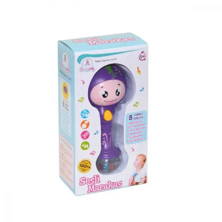 Babycim Neşeli Suratlı Işıklı Sesli Marakas - 2