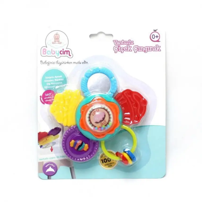 Babycim Vantuzlu Çiçek Çıngırak - 1