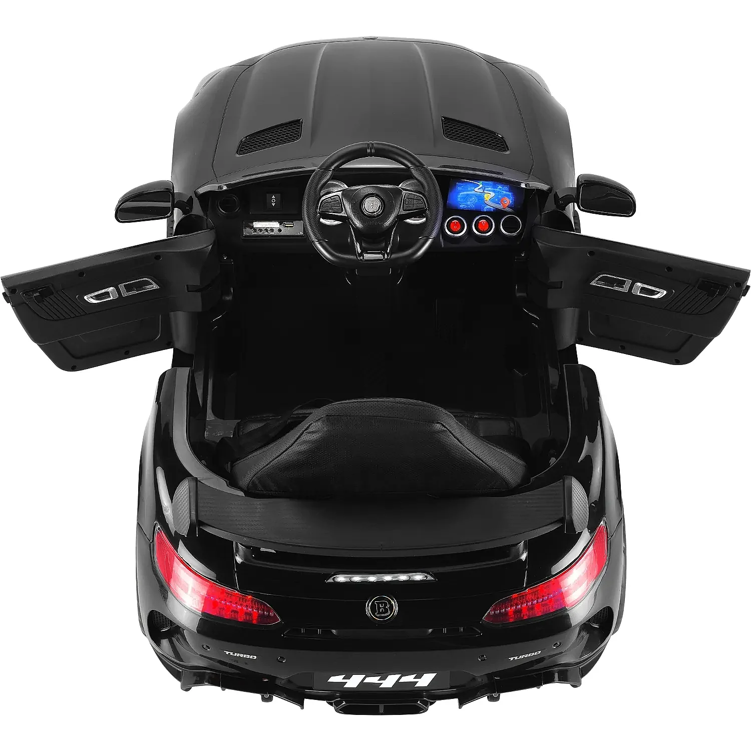 Babyhope 444 GTR Sport Akülü Araba Siyah 12V