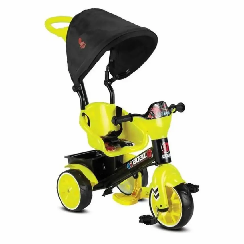 Babyhope Bobo Tenteli İtmeli Bisiklet Sarı - 1
