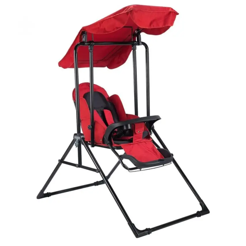 Babyhope Lüks Yatarlı Tepsili Salıncak Kırçıllı Kırmızı - 1