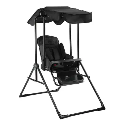 Babyhope Lüks Yatarlı Tepsili Salıncak Siyah