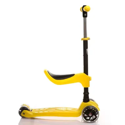 Babyhope Oturaklı Scooter 2in1 Sarı - 3
