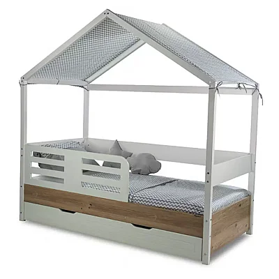 Babyhope Santana Montessori Çatılı Karyola 90x190 Meşe - 3