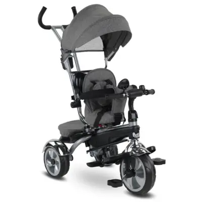 Babyhope Star İtmeli Bisiklet Gri - 3