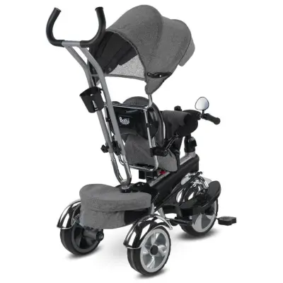 Babyhope Star İtmeli Bisiklet Gri - 8