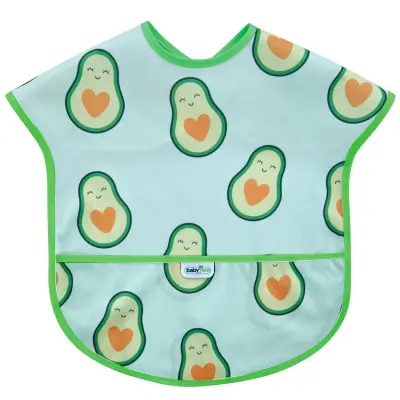 Babyjem Baskılı BLW Kolsuz Mama Önlüğü Avokado Desenli