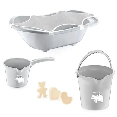 Babyjem Bebek Banyo Seti 5li Mat Gri 