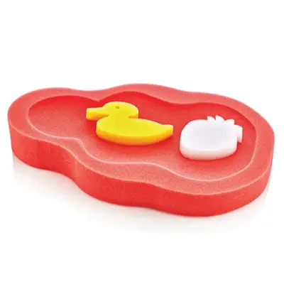 Babyjem Bebek Küvet Süngeri (Banyo Süngeri Hediyeli) Kırmızı 