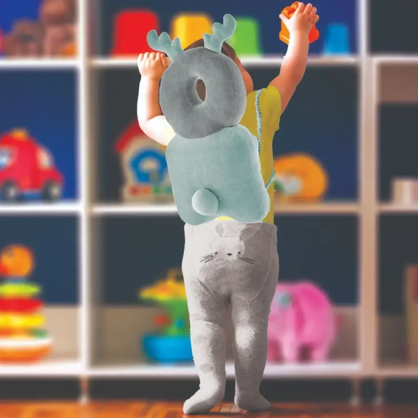 Babyjem Bebek Melek Kanadı Koruma Yastığı Kadife Yeşil - 3