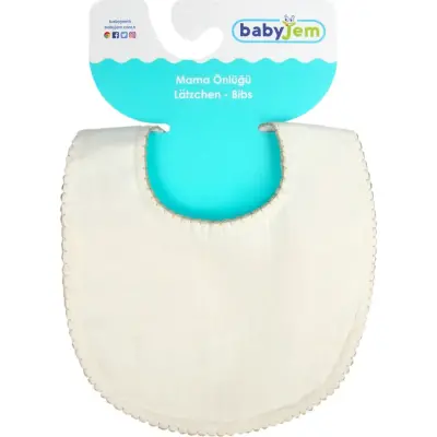 Babyjem Bürümcük Müslin Önlük Ekru