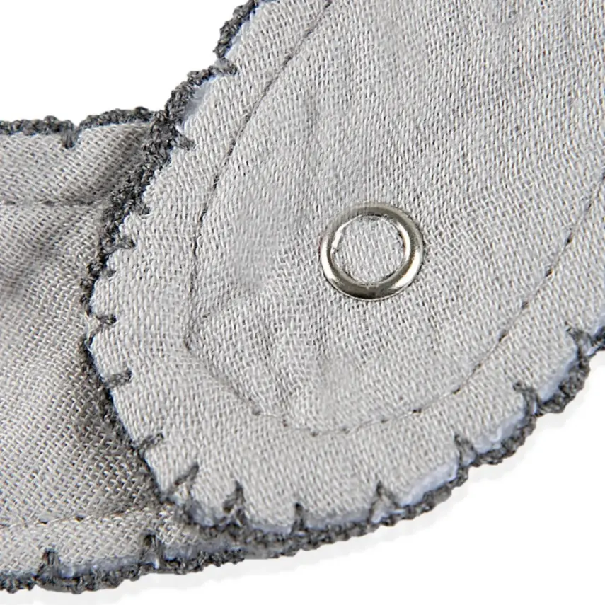 Babyjem Bürümcük Müslin Önlük Gri - 6