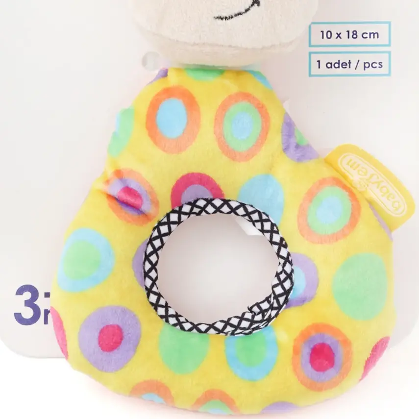 Babyjem Desenli Yumuşak Sarı Zürafa - 3