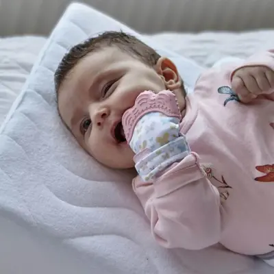 Babyjem Diş Kaşıyıcı Eldiven Pembe - 2