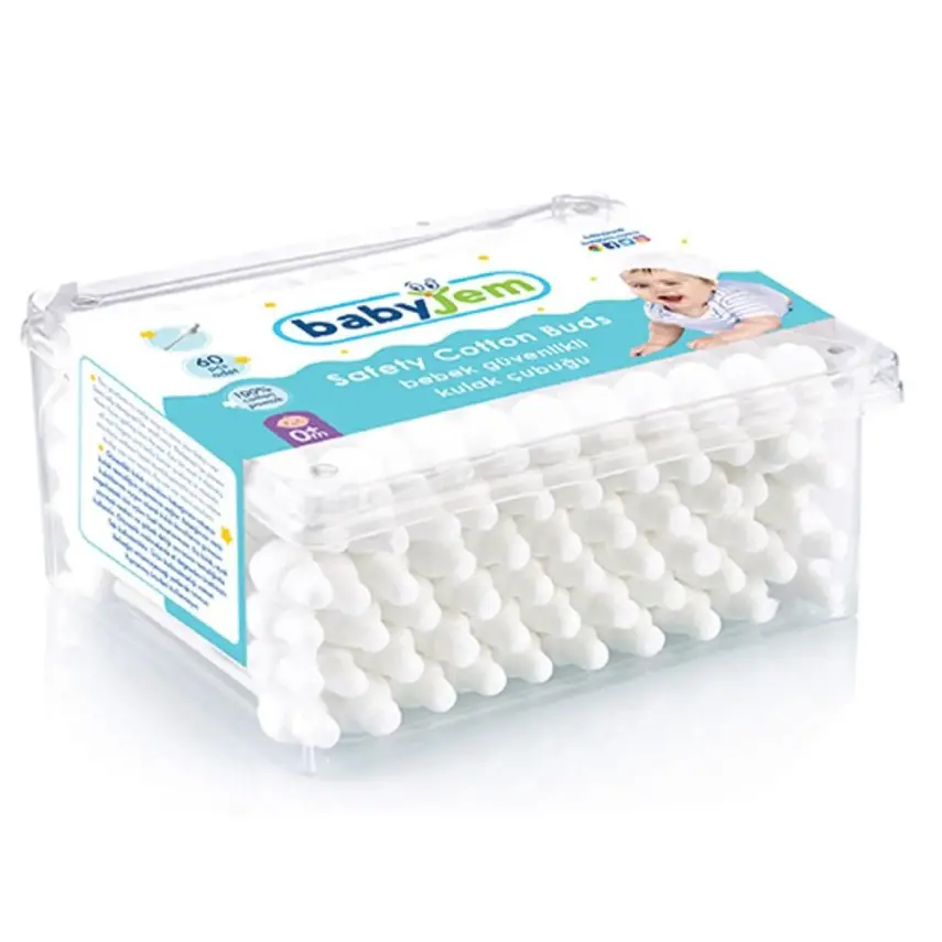 Babyjem Emniyetli Kulak Temizleme Çubuğu 60lı - 1