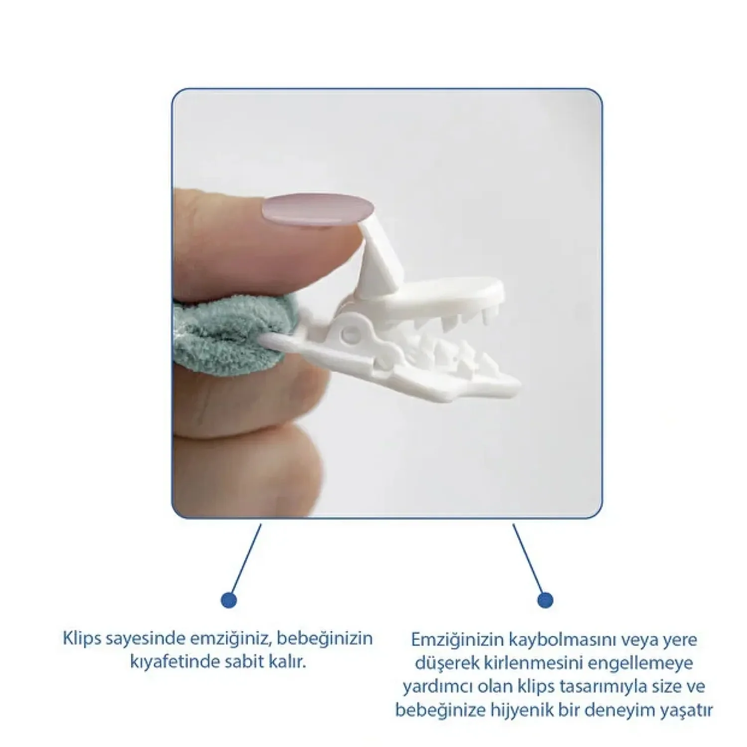 Babyjem Emzik Tutacağı Damla Desen Yeşil