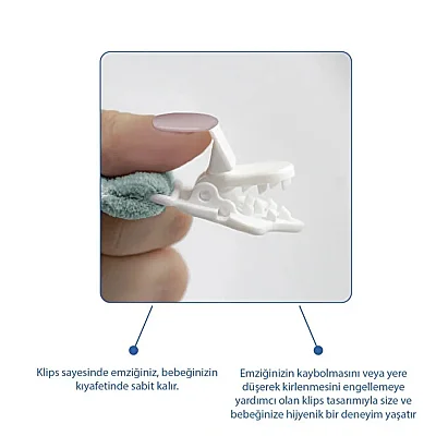 Babyjem Emzik Tutacağı Damla Desen Yeşil - 5