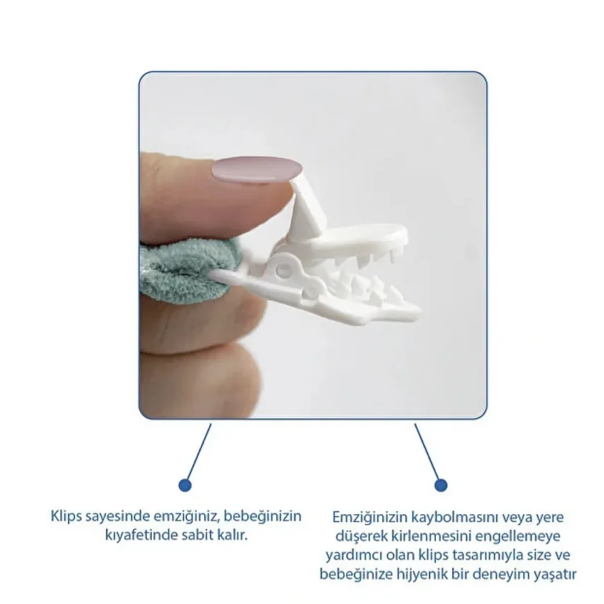 Babyjem Emzik Tutacağı Damla Desen Yeşil - 5