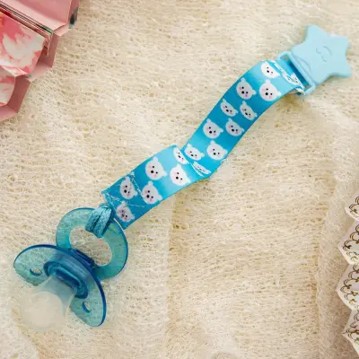 Babyjem Emzik Tutacağı Desenli Mavi Ayıcık - 4