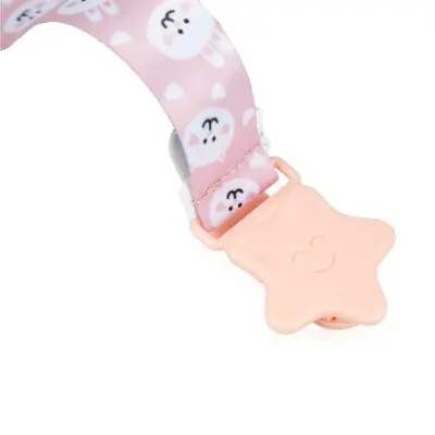 Babyjem Emzik Tutacağı Desenli Pembe Ayıcık - 8