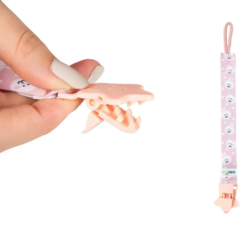 Babyjem Emzik Tutacağı Desenli Pembe Ayıcık - 3