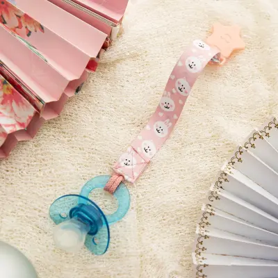 Babyjem Emzik Tutacağı Desenli Pembe Ayıcık - 5