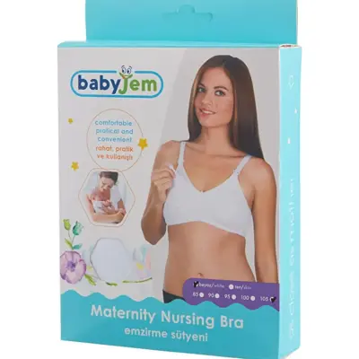 Babyjem Emzirme Sütyeni 85 Beden Beyaz (1)