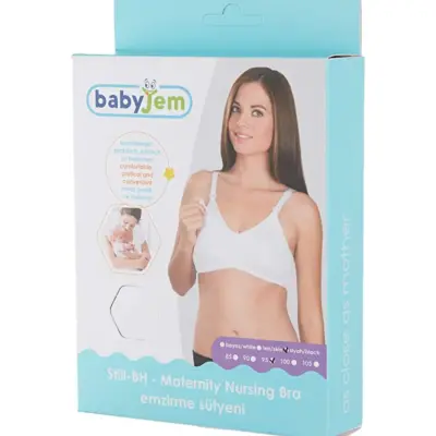 Babyjem Emzirme Sütyeni 90 Beden Beyaz (1)