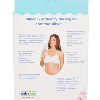 Babyjem Emzirme Sütyeni 95 Beden Beyaz (1)