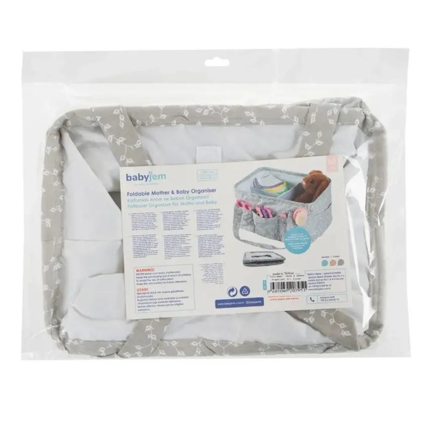 Babyjem Katlamalı Anne ve Bebek Organizer Somon Çiçek - 4